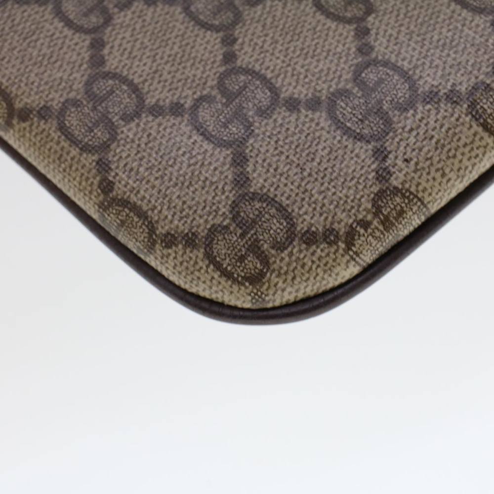 GUCCI GG Canvas Web Sherry Line Hand Bag PVC Leather Beige Red Auth 45605 - Picture 16 of 16
